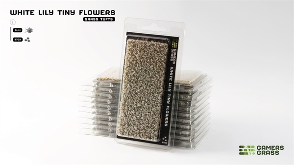 Gamers Grass - White Lily Tiny Flowers (4mm)