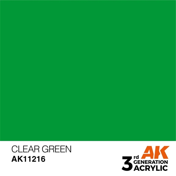 AK 3rd Generation Acrylics - Clear Green
