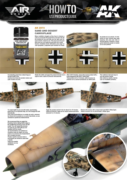 AK Interactive - Paneliner, Desert Camouflage