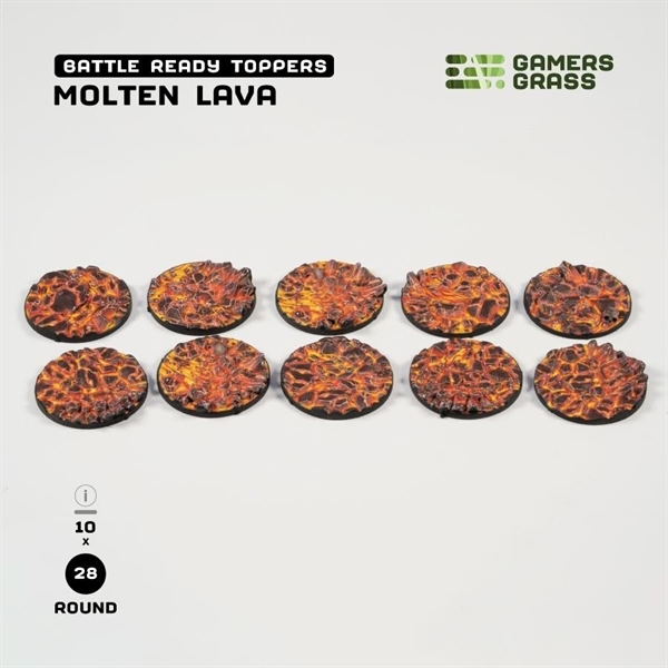 Gamers Grass - Base Toppers, Molten Lava 10Stk.