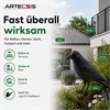ARTECSIS Kunststoff-Rabe zur Taubenabwehr mit Stock und F��en, Taubenschreck, Lockvogel f�r die Jagd