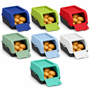 ARTECSIS Kartoffel Aufbewahrungsbox in 3 Gr��en – f�r Kartoffeln, Zwiebeln und Gem�se – stapelbare Kartoffelkiste