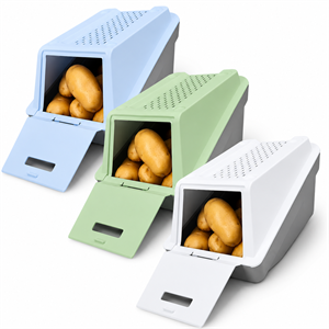 ARTECSIS Kartoffel Aufbewahrungsbox – Stapelbare Gem�sebox mit EasyClick Technologie – inklusive Gem�seaufkleber