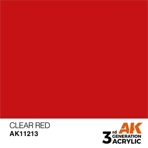 AK 3rd Generation Acrylics - Clear Red