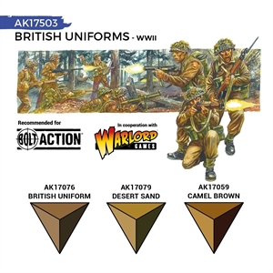 AK Quick Gen. Acrylics - Set: British Uniforms